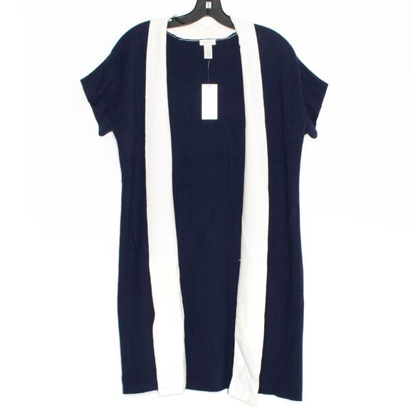 NWT Chicos Cardigan Sweater Minimalist Capsule Coastal Classic Blue 1 Medium 8 - Picture 1 of 2